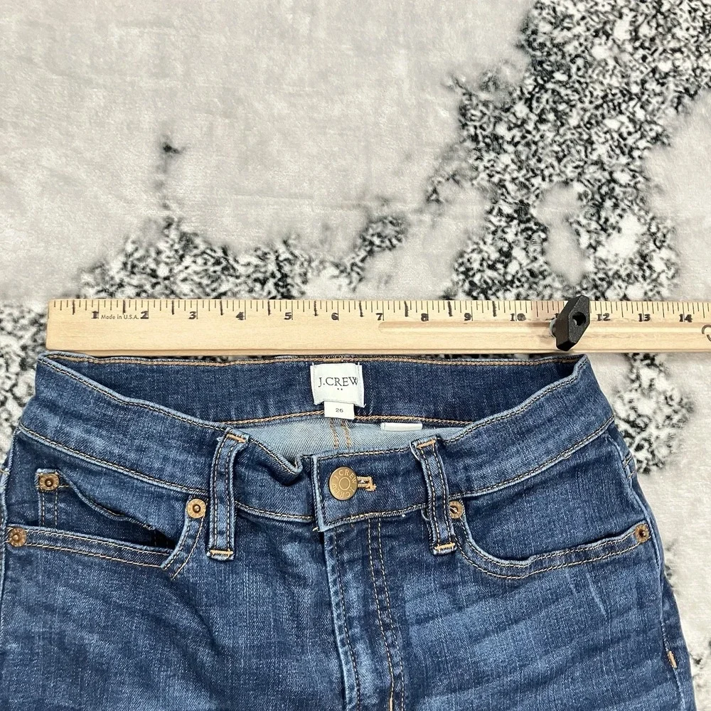 J.Crew Skinny Jeans Womens 26 Medium Wash Mid Rise Stretch Denim 5 Pocket